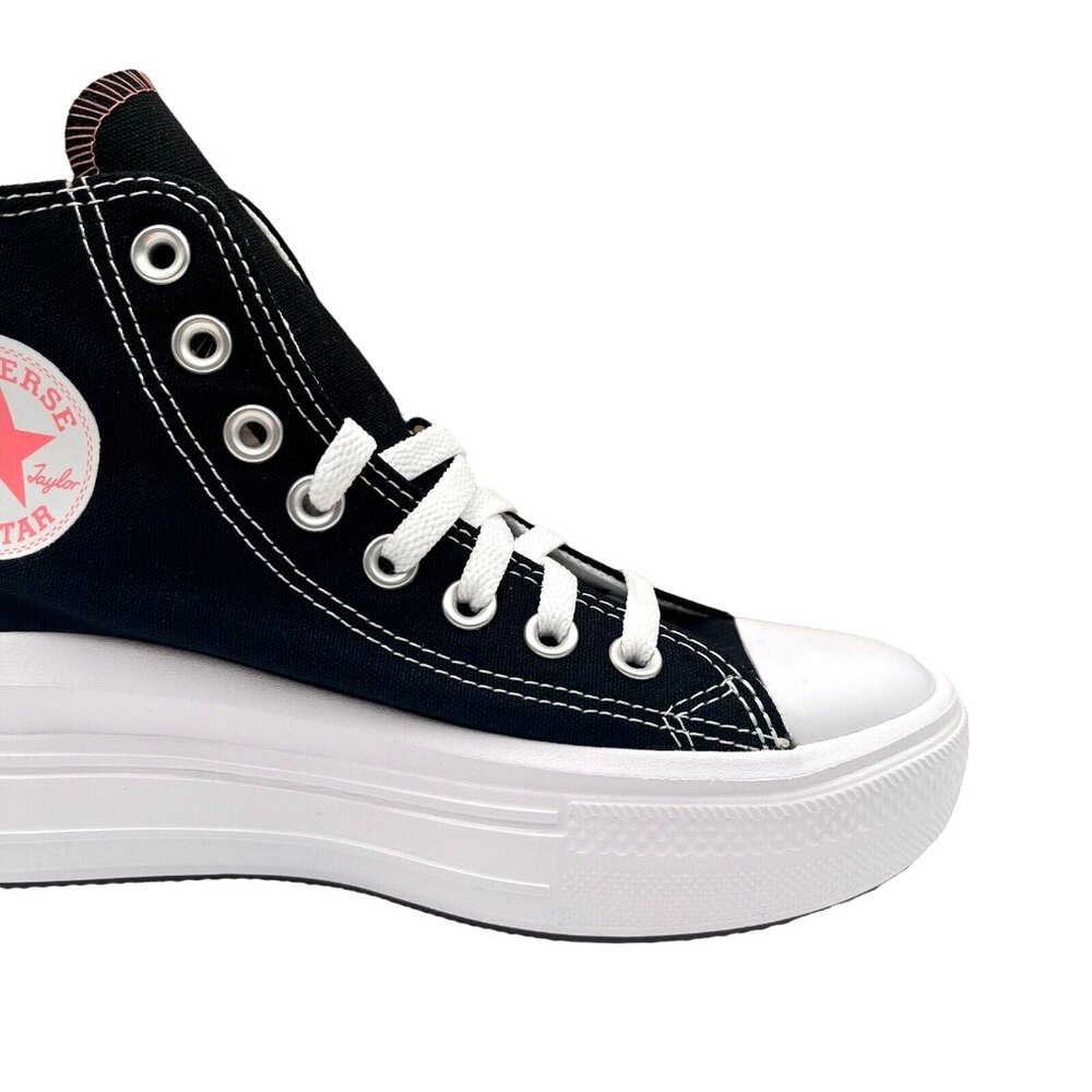 Converse Chuck Taylor All Star Move Youth Girls Platform Sneakers Size 6 Black - Picture 15 of 16